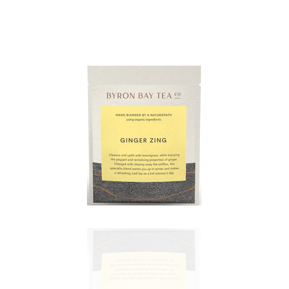 GINGER ZINGER TEA - PYRAMID TEABAGS