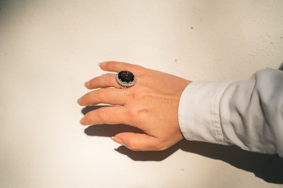 ROYAL SMOKEY QUARTZ RING