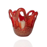 WAVE CANDLE HOLDER LARGE - CORAL