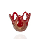 WAVE CANDLE HOLDER SMALL - CORAL