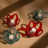 WAVE CANDLE HOLDER SMALL - CORAL