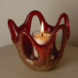WAVE CANDLE HOLDER SMALL - CORAL