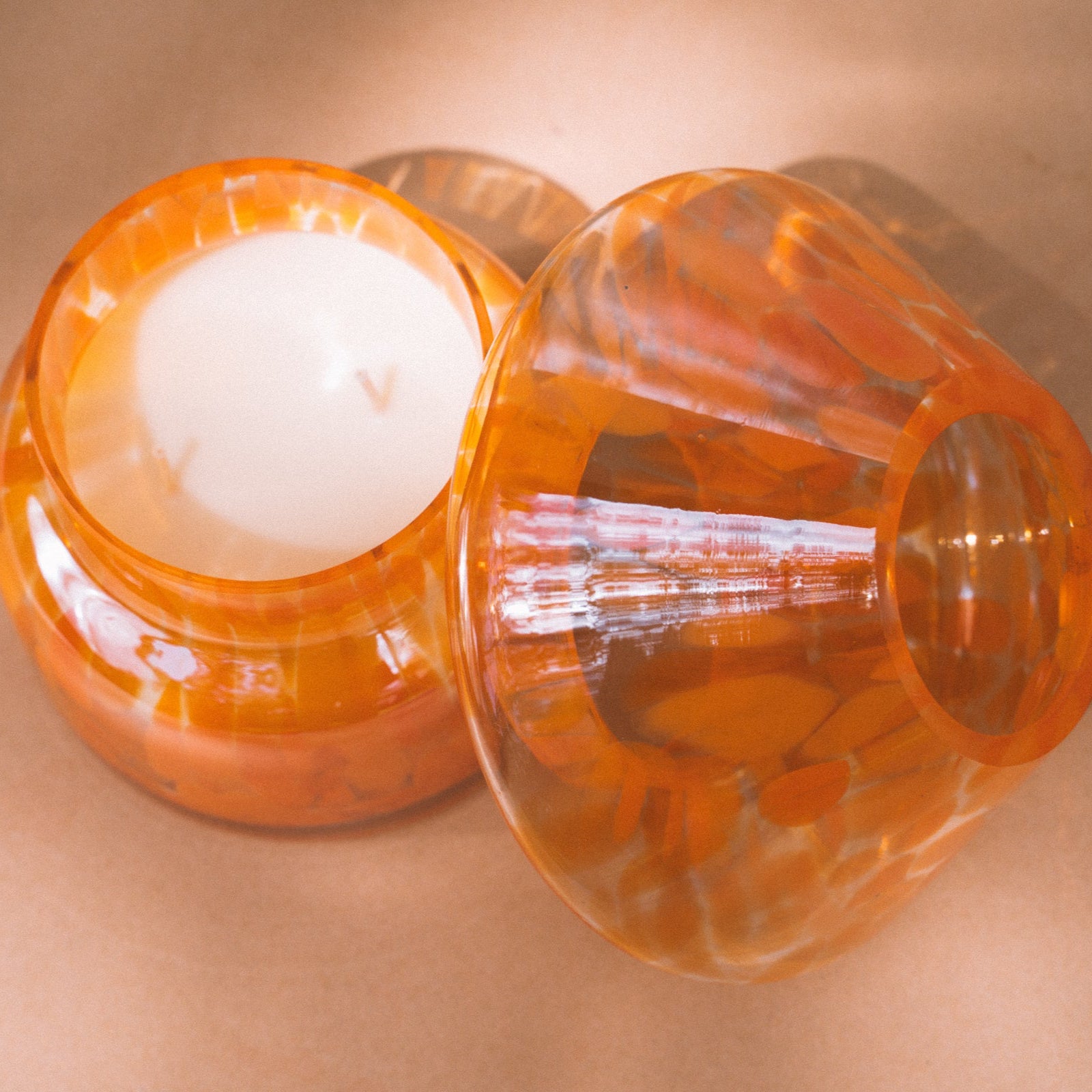 Sustainable Candle Lamp Lava Blossom & Sky Blossom and Sky