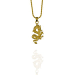 Gold dragon necklace