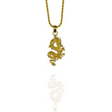 Gold dragon necklace