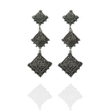 Silver vintage inspired earrings