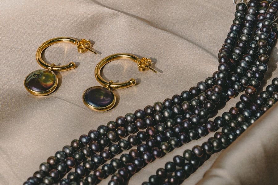 SERENA BLACK PEARL NECKLACE