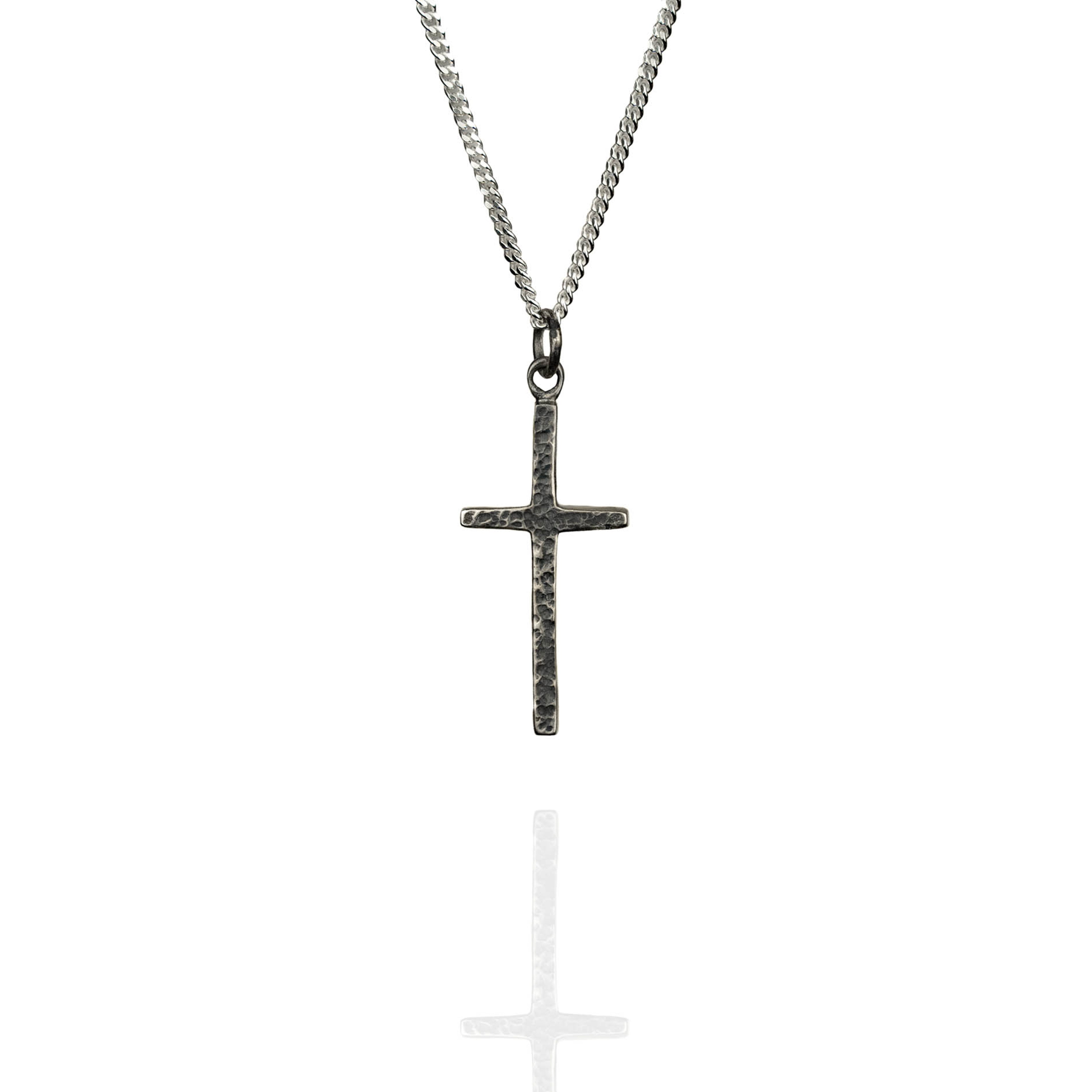 Silver cross necklace