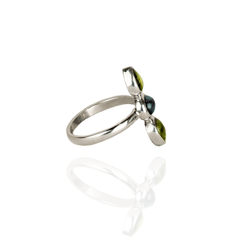PERIDOT AND IOLITE TRILOGY RING