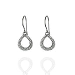 Silver petal earrings