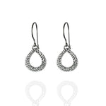 Silver petal earrings