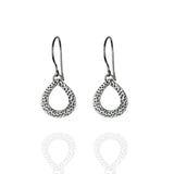 Silver petal earrings