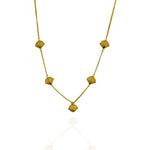 Gold necklace with 5 pipis
