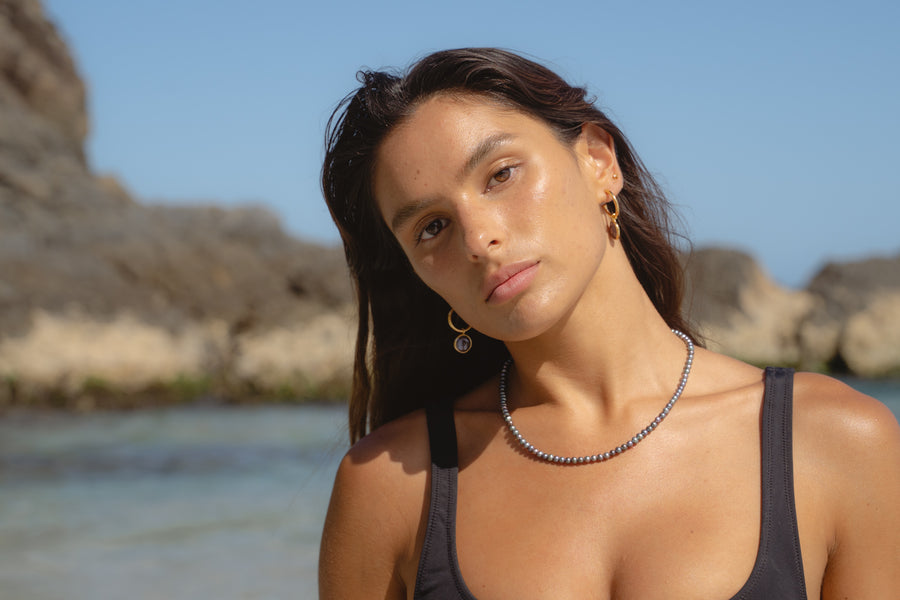 SERENA BLACK PEARL NECKLACE