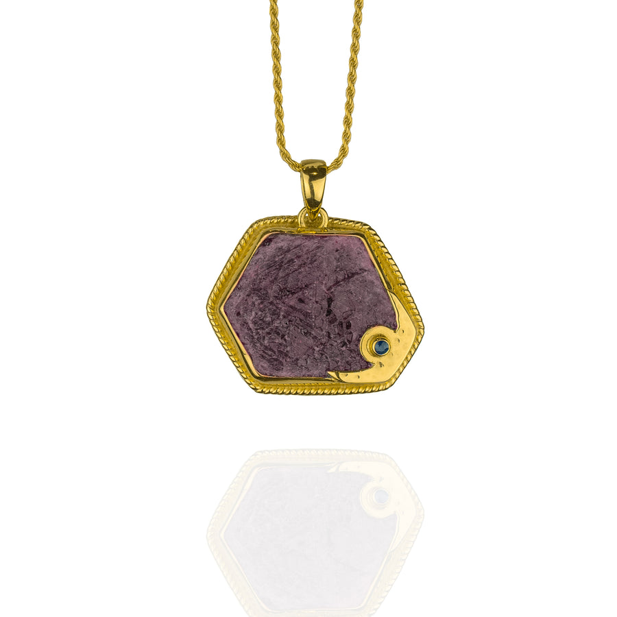 CRESCENT MOON - RUBY RECORD KEEPER NECKLACE