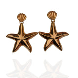 Rose gold starfish earrings