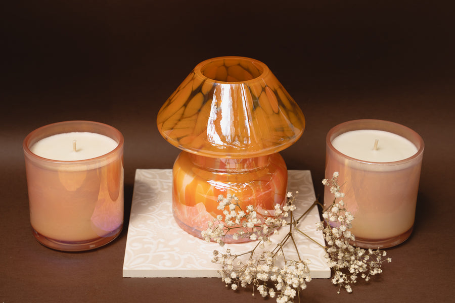 GLASS ART CANDLE - LAVA